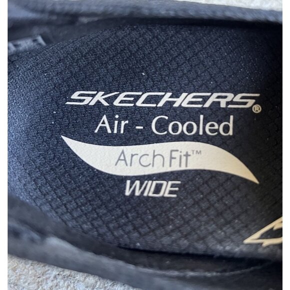 New! Skechers Arch Fit Refine Don't Go Women's 7 Sneaker 104164W Wide Black - Picture 8 of 13